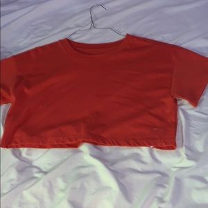 Red-Orange Cropped Tee